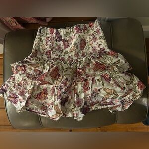 House of Harlow 1960 Floral Mini Skirt - Purple and Cream